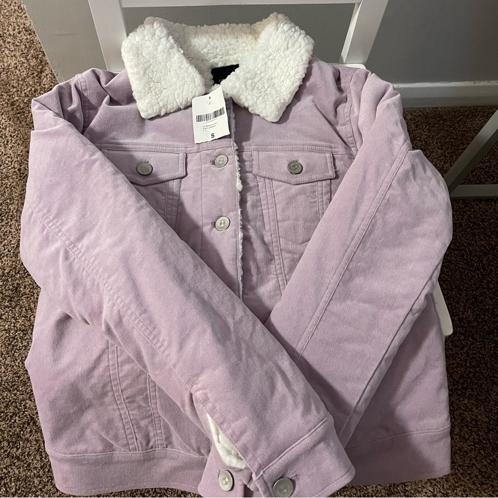 Cotton Faux Shearling Jacket - SIZE SMALL